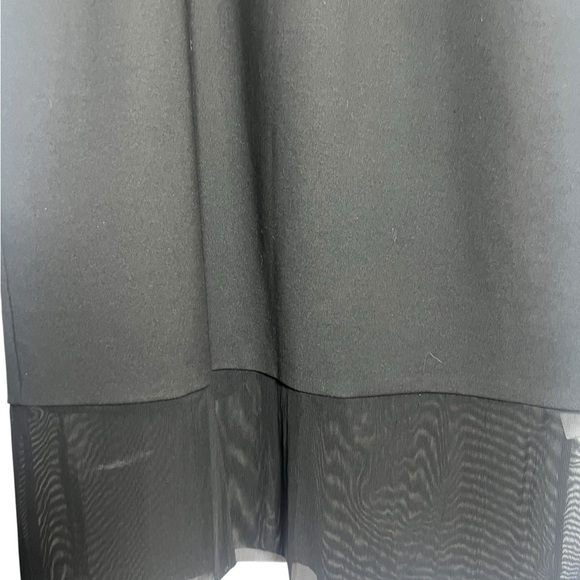 French Connection Black Mesh Detail Midi Dress - Picture 7 of 7
